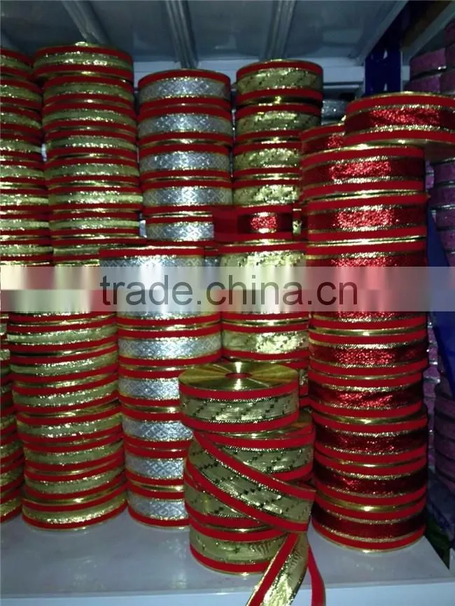 2016 Elegant 2.25 inches Wired Edge Ribbon Flower For Christmas,Wired Edge Ribbon Decoration Flower for Different Holidays.