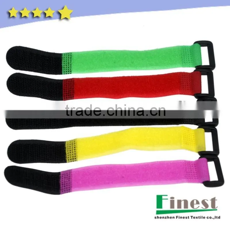 Custom hook and loop adjustable cable tie cable strap
