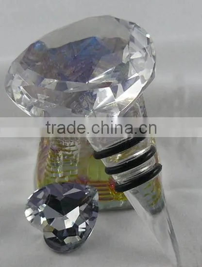 3d crystal wine stopper