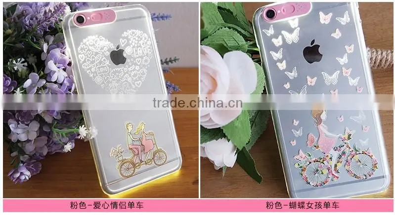 Korean Popular Fresh Meat Led Phone Case Lighting Led for Iphone Case