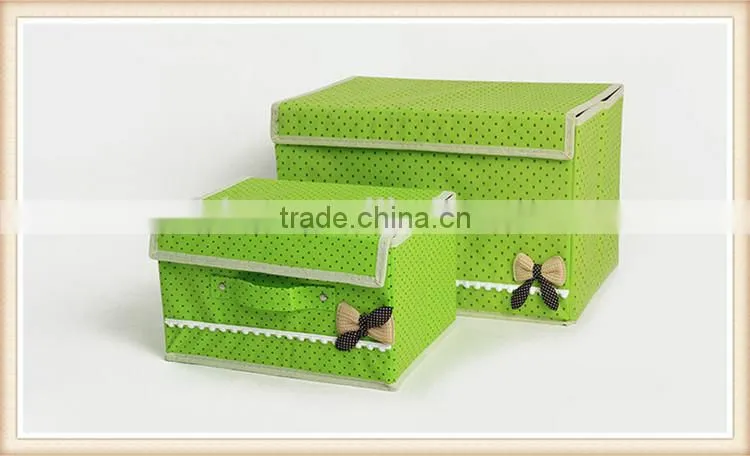 Sweet Bowknot non-woven collapsible storage box