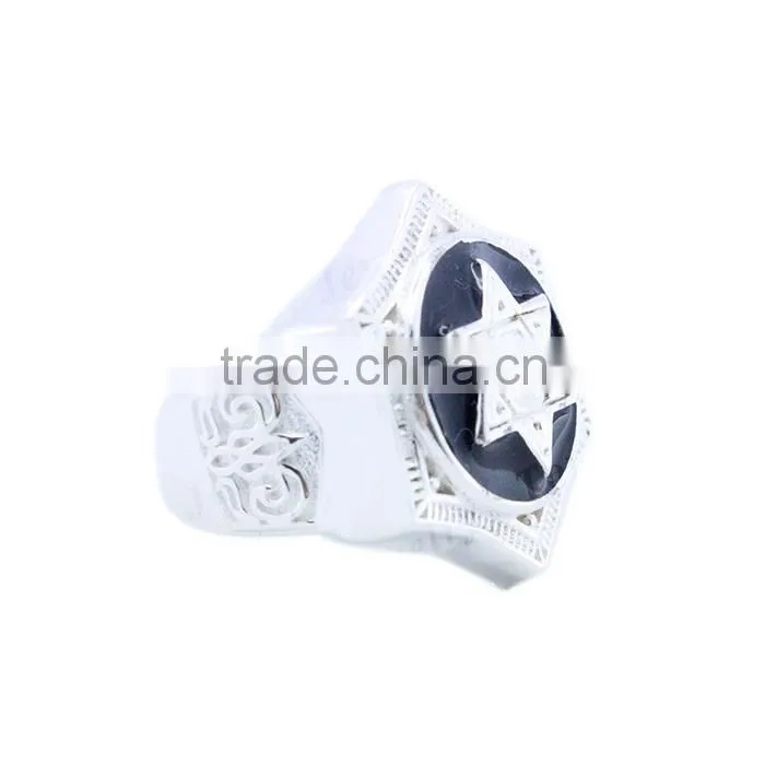 2015 Star of David jewish silver men ring wholesale