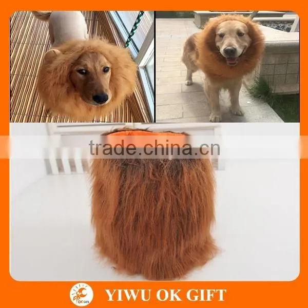 Amazon hotsale Dog Lion Mane Costume Decoration Wigs Party Fancy Furry Hairs