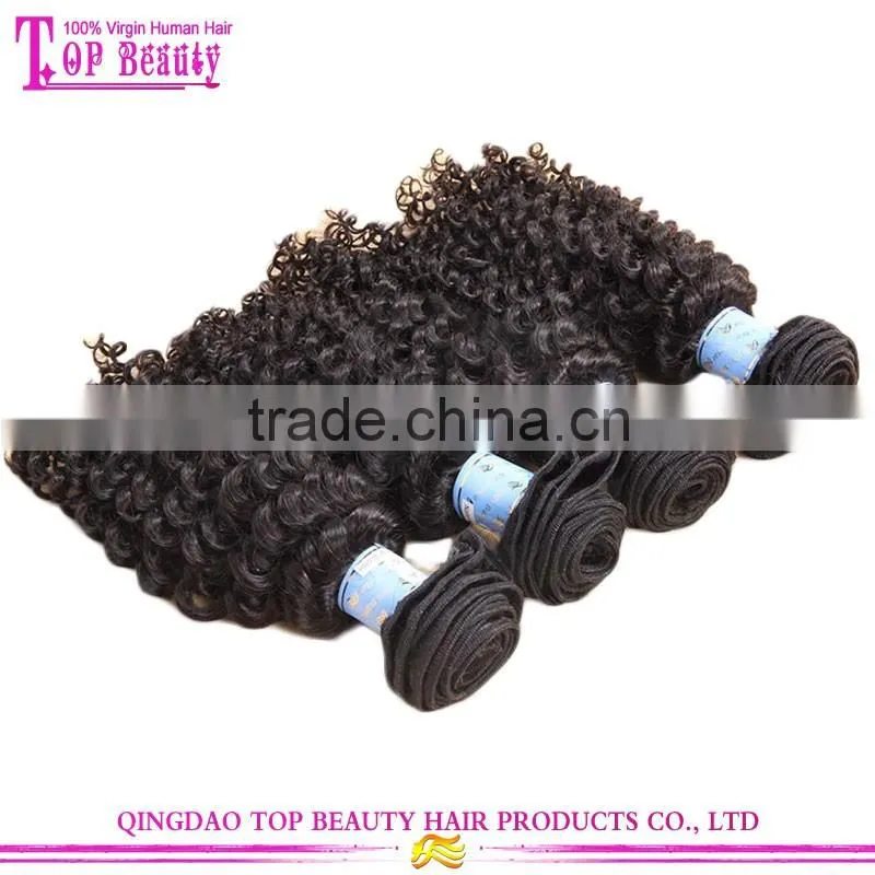 Unprocessed soft touch 12 inches virgin chinese human hair weave 6a natural color chinese kinky curly hair