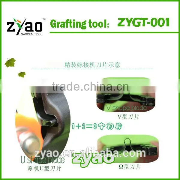grafting pruner with 3 different shape blades