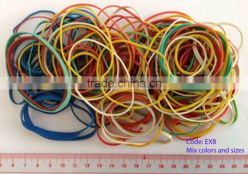 Mix colour Natural elastic Hair band - Strong rubber band and Colored in Bulk Rubber band for money use