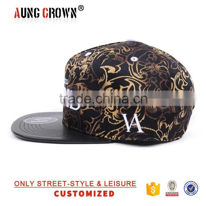 newest embroidery 5 panel snapback cap