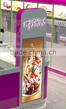 best selling Custom Made frozen yogurt kiosk/ice cream kiosk/bubble tea kiosk