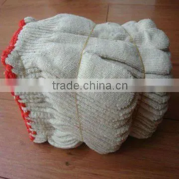 black industrial cotton working glove/grey cotton knitted glove