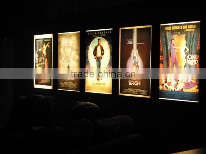 2014 new China innovative movie theater custom acrylic led edge lit sign
