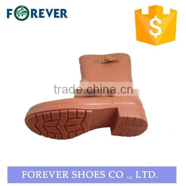high heel pvc rain woman working safety boot shoes