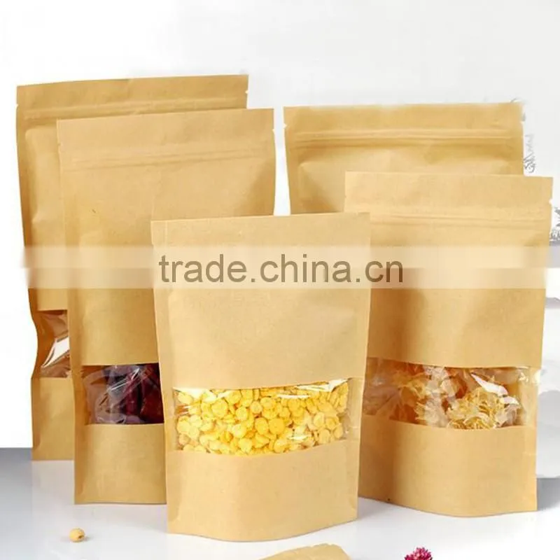 Chinese homemade paper bag with logo print kraft grocery paper bag for food