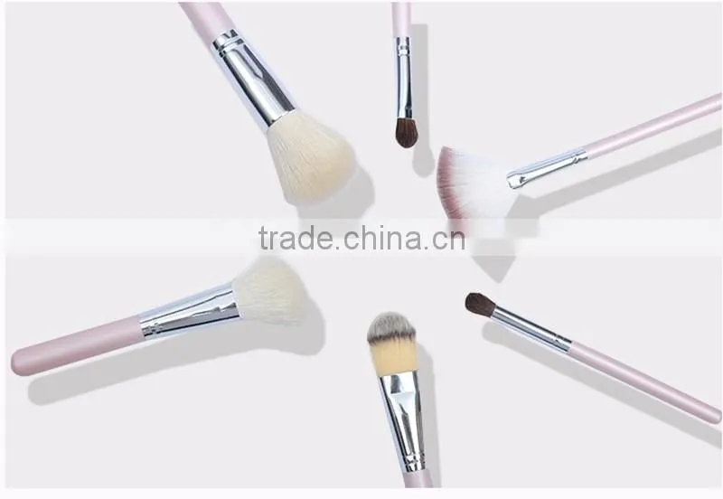 Hot sale top grade 6 pcs personalized makeup brushes