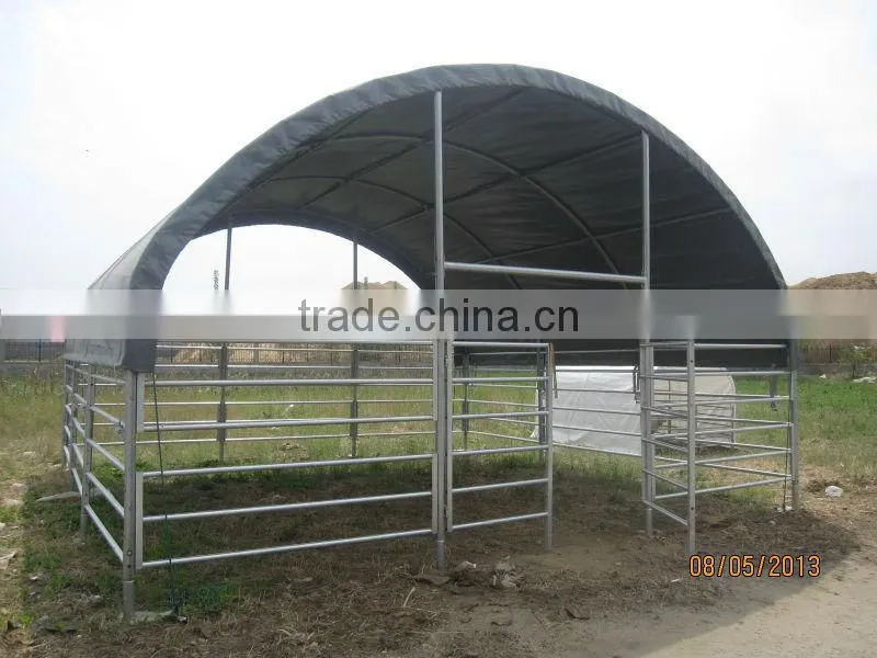 Horse stable with roof