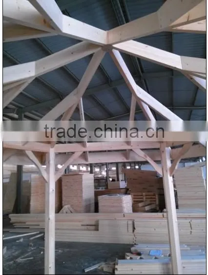 2015 New Design Wooden Gazebo with Back Bars ST-HZ01 for Sale
