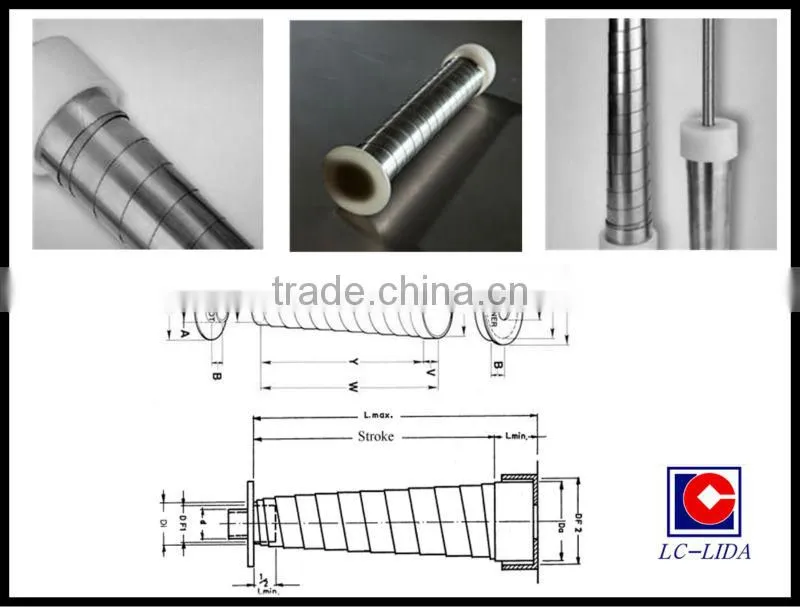 LC-LIDA 55-800-80 steel conical telescopic springs covers for serew