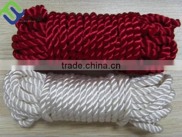 Colorful polyester mooring rope 16mm