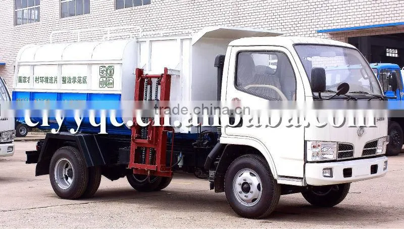 DFAC 4x2 Garbage Truck and 5 m3 Self Loading Garbage Truck for sales