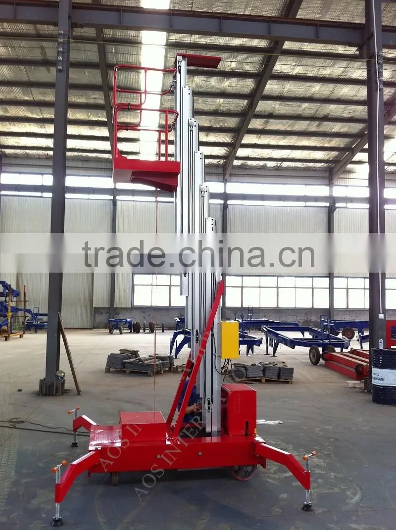 6m Single Mast Aluminium Hydraulic Lift Platform