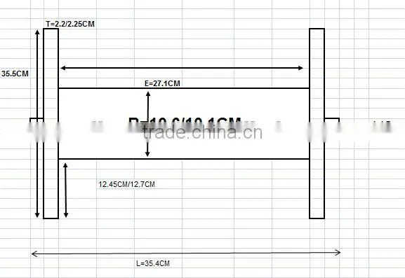 Aluminium beam for warping machine