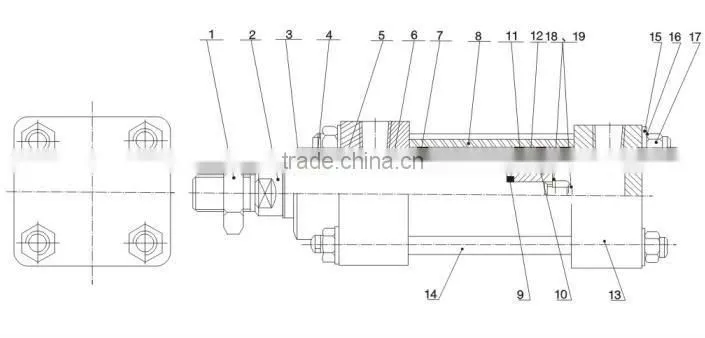 roller press machine hob series hydraulic cylinder