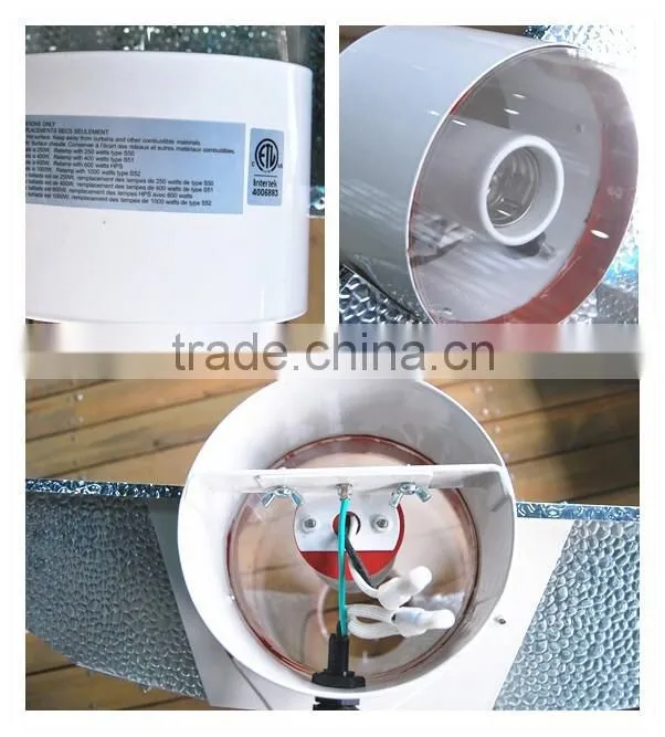6'' hydroponics indoor greenhouse grow light reflector/cool tube hood reflector /combine all advantages