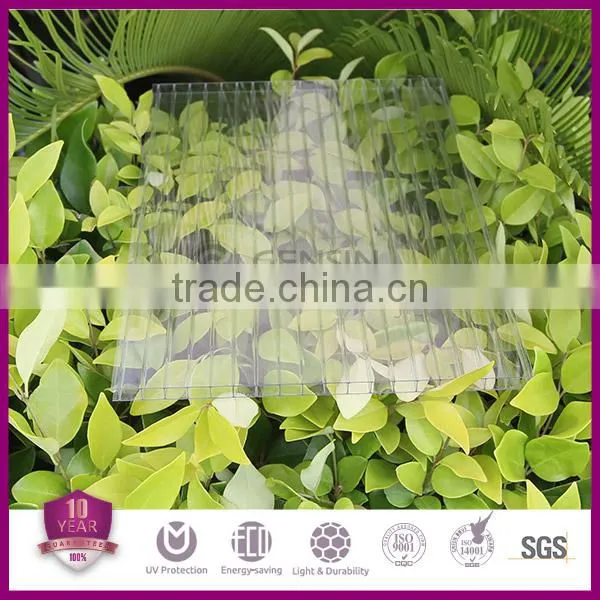 twin-wall rectangular structure agrucultural polycarbonare sheet for greenhouse width 2100 ,thickness 3mm,4mm,6mm,8mm,10mm