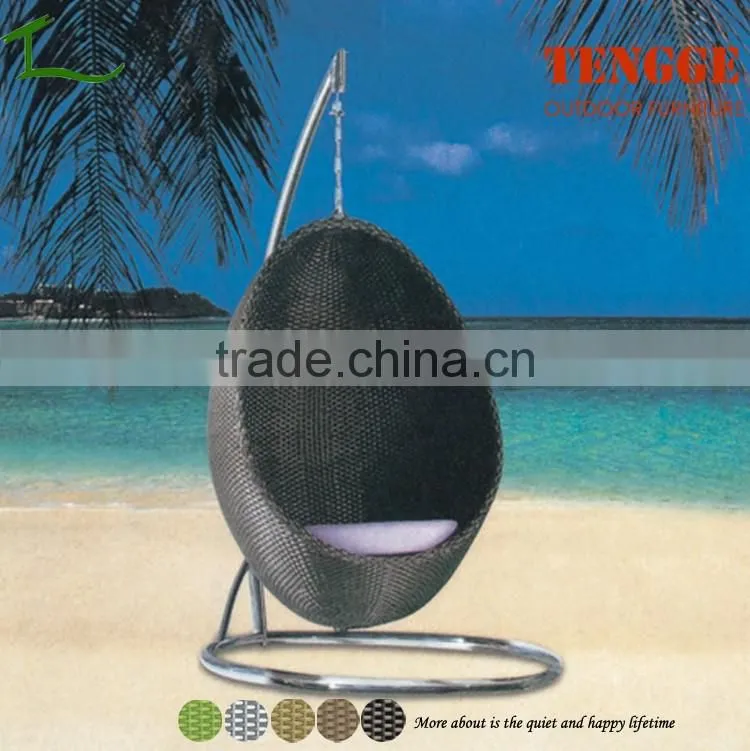 YH-7067 Hanging swing garden furniture set rattan egg chair