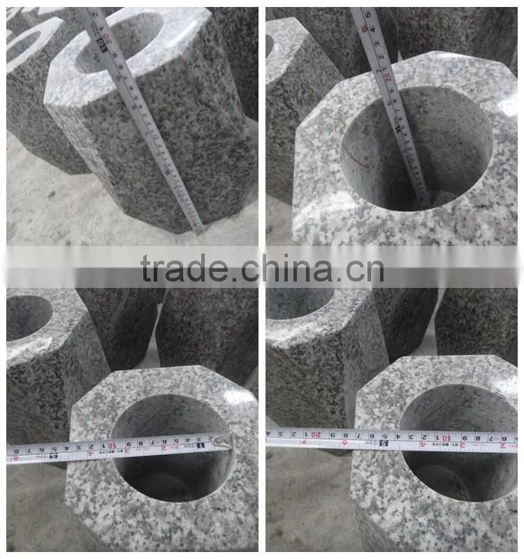 G623 Grey Sardo Granite Vase For Gravestone
