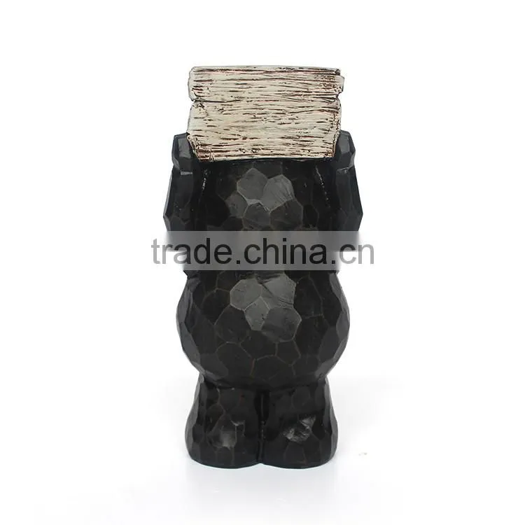 Welcome ornament polyresin bear garden sculpture