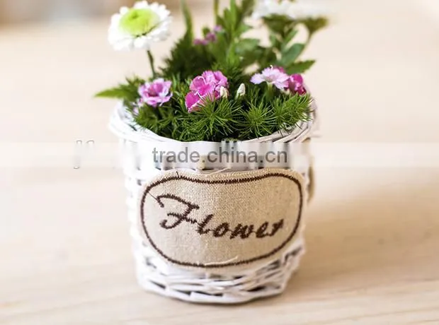 New design wicker woven garden basket wicker garden tools basket