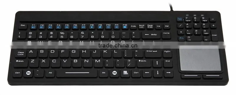 JH-IKB107 Silicone Industrial Keyboard with Touchpad 104 keys and 12 functional keys USB2.0