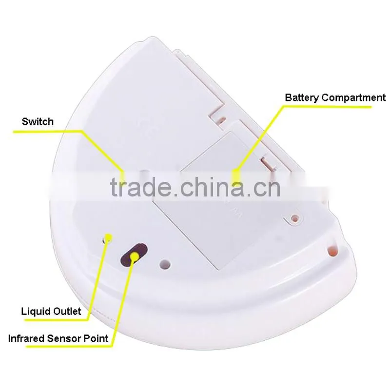 Semi-circular sensor wall mount liquid soap dispenser