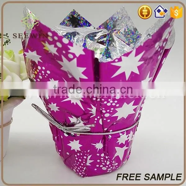 decorative aluminum laminated films plastic flower stand