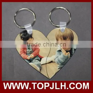 Chinese supplier new products sublimation key chain for couples gift