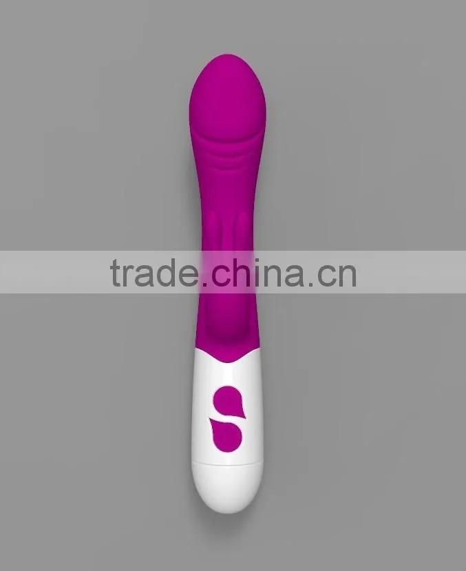 Bullet shape silicone vibrating rod massage stick