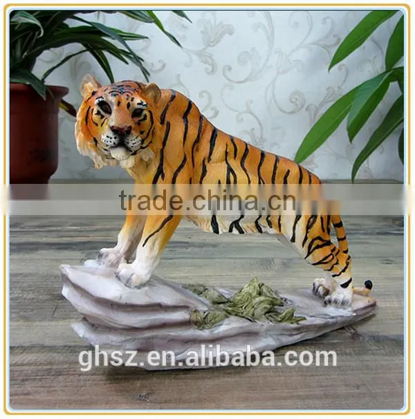 Customized garden decoration life like wild animal tiger sculpture