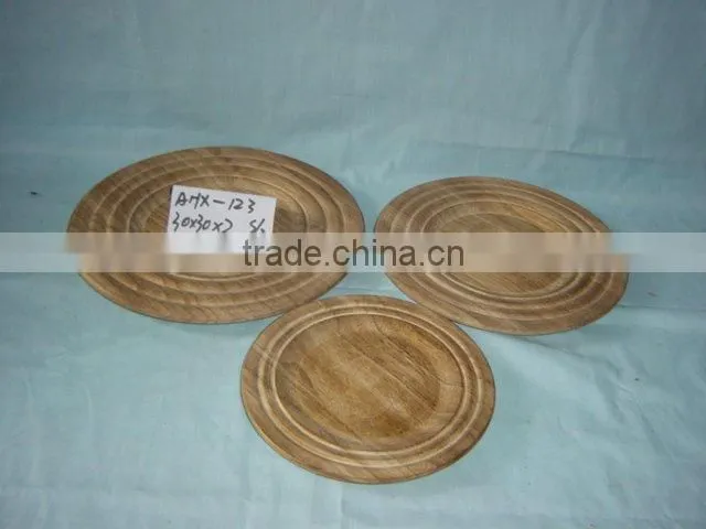 unfinished antique wood plates