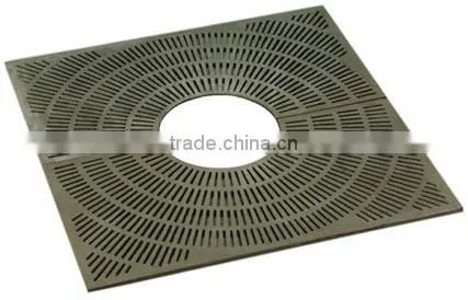 corrosion resistant square cast iron tree grating