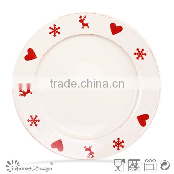 ceramic plate set for Christmas Holiday