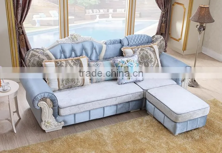201# Best selling antique Classic Fabric Chaise Lounge /corner sofa/ functional sofa