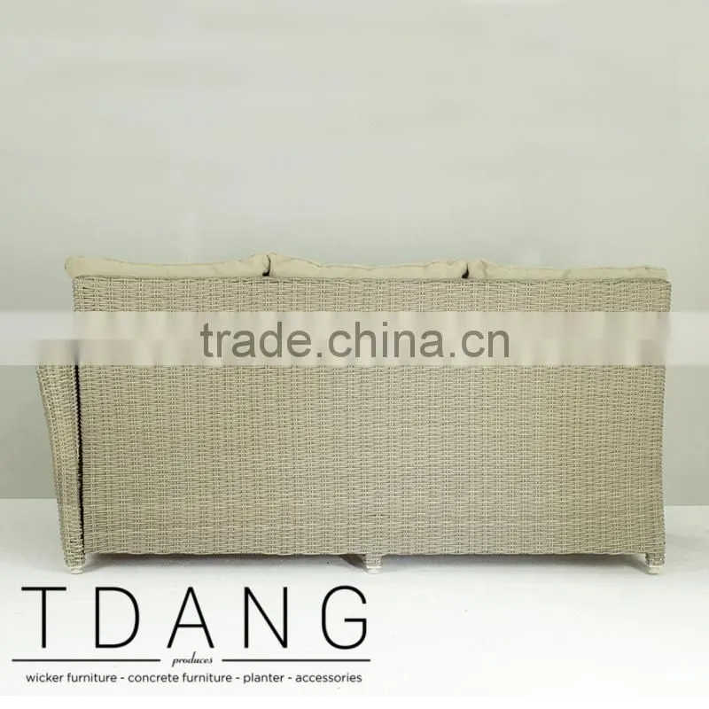 Sonoma Wicker Sofa K-D 3 Seats Left hand - Rattan patio K-D furniture garden bench.