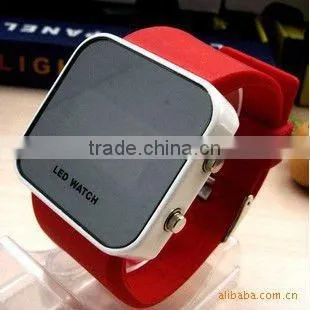 new mirror fashion silicone LED watch