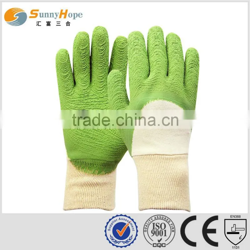 SUNNYHOPE top quanlity Latex Palm Coated working Gloves work glove en388