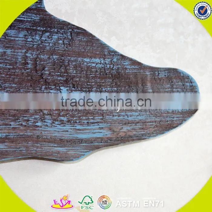 2017 New design wooden wall decoration ideas wholesale cheap whale shape wooden wall decoration ideas W09D018