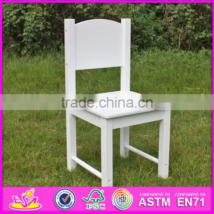 2016 new design home / school / kindergarten white kids wooden table and chairs W08G145