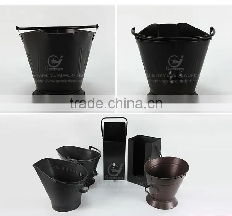 metal ash can scuttle bucket coal scuttles
