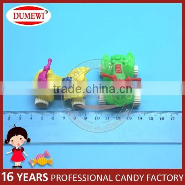 Mini Sun Beach Motorcycle Toy Candy in Big Car Bottle
