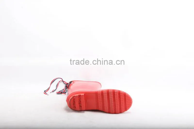 woman high tube rubber rain boots