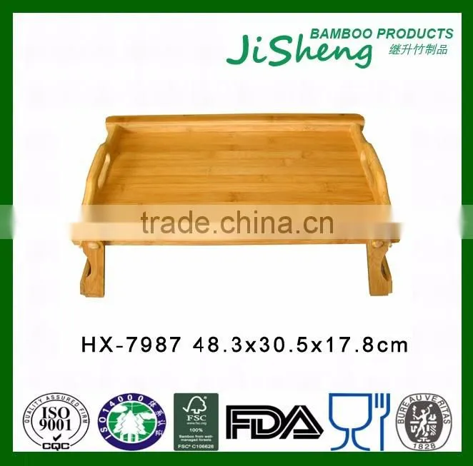 High Quality Save Bamboo Dinner Trays with Feet
